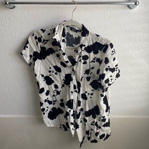 Cow Print Button Up